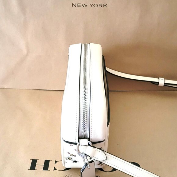 Coach CCI73 Mini Jamie Embossed Star Camera Bag Crossbody Handbag Chalk - Picture 5 of 7